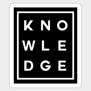 Knowledge Boxed (White) Sticker